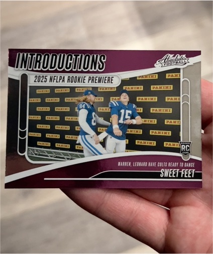 2025 Panini Absolute Introductions #I-TWN Sweet Feet Tyler Warren Riley Leonard — front