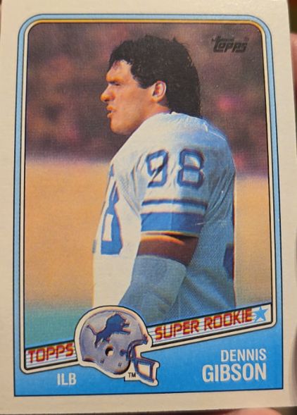 1988 Topps #380 Dennis Gibson Super Rookie Detroit Lions — front