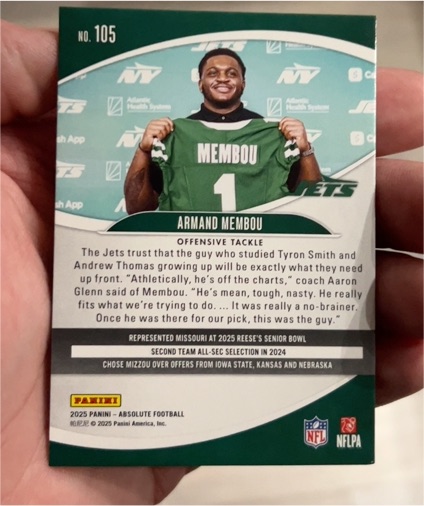 2025 Panini Absolute #105 Armand Membou — front