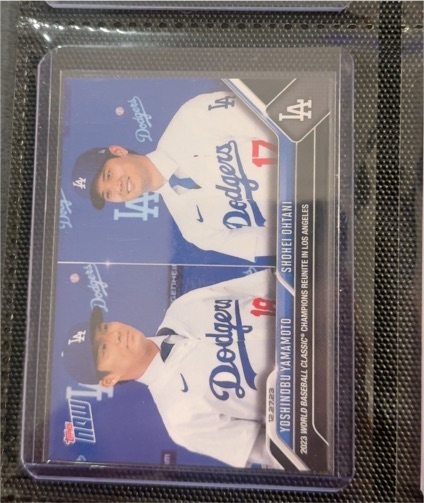 2023 Topps Now #OS-26 Shohei Ohtani, Yoshinobu Yamamoto — front