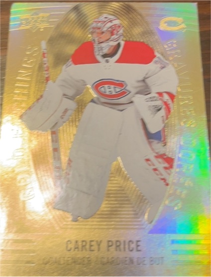 2019-20 Upper Deck Tim Hortons Gold Etchings #GE-3 Carey Price — front