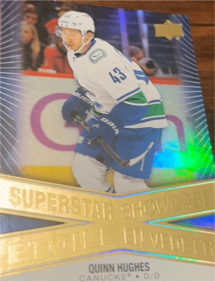 2023 Upper Deck Tim Hortons #SS-13 Quinn Hughes Superstar Showcase — front