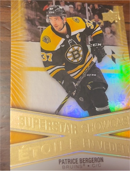 2023-24 Upper Deck Tim Hortons Superstar Showcase #SS-7 Patrice Bergeron — front
