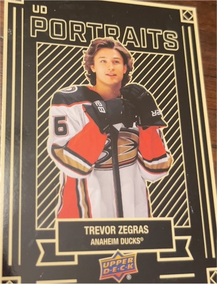 2022-23 Upper Deck UD Portraits #P-20 Trevor Zegras — front