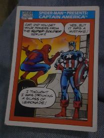 1990 Impel Marvel Universe #157 Spider-Man Presents Captain America — front