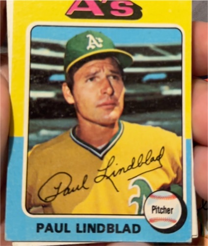 1975 Topps #278 Paul Lindblad — front