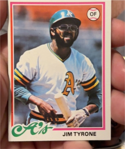 1978 Topps #487 Jim Tyrone Oakland Athletics — front