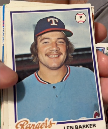 1978 Topps #634 Len Barker Texas Rangers — front