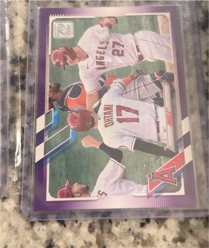 2021 Topps Series 2 #150 Shohei Ohtani Meijer Purple Parallel — front