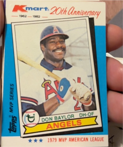1982 Topps Kmart 20th Anniversary MVP Series #35 Don Baylor — front
