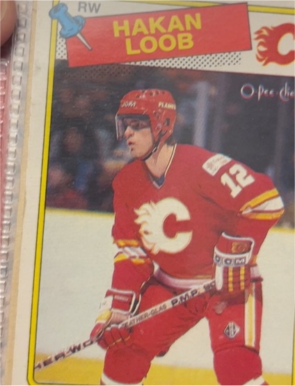 1988-89 O-Pee-Chee #110 Hakan Loob Calgary Flames — front