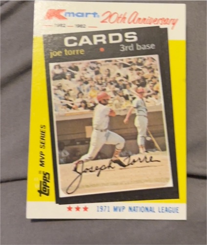 1982 Topps Kmart 20th Anniversary #20 Joe Torre — front