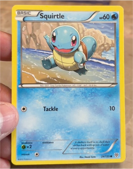 2012 Pokémon Black & White Plasma Storm #24 Squirtle — front
