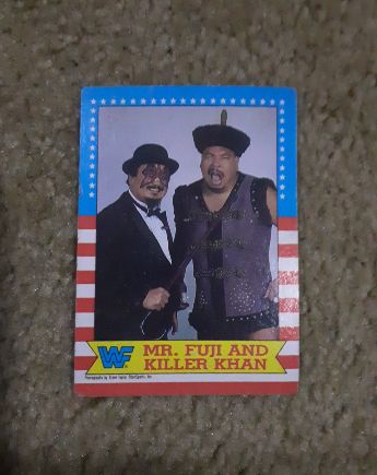 1987 Topps WWF #17 Mr. Fuji and Killer Khan — front
