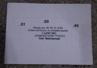 1990 Donruss #49 Carl Yastrzemski Diamond King Puzzle Piece — front