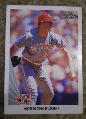 1990 Leaf #334 Norm Charlton Cincinnati Reds — front