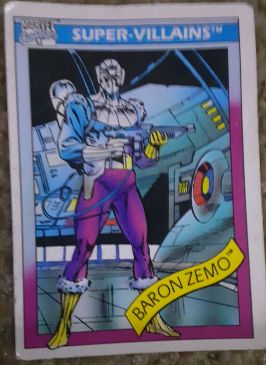 1990 Impel Marvel Comics Super Villains #53 Baron Zemo — front