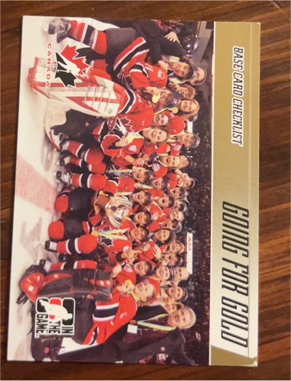 2006-07 In The Game Going For Gold #25 Team Canada Checklist — front