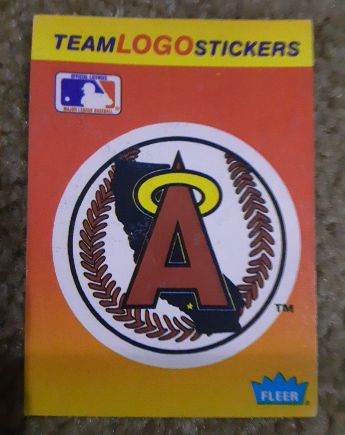 1991 Fleer Team Logo Stickers California Angels — front