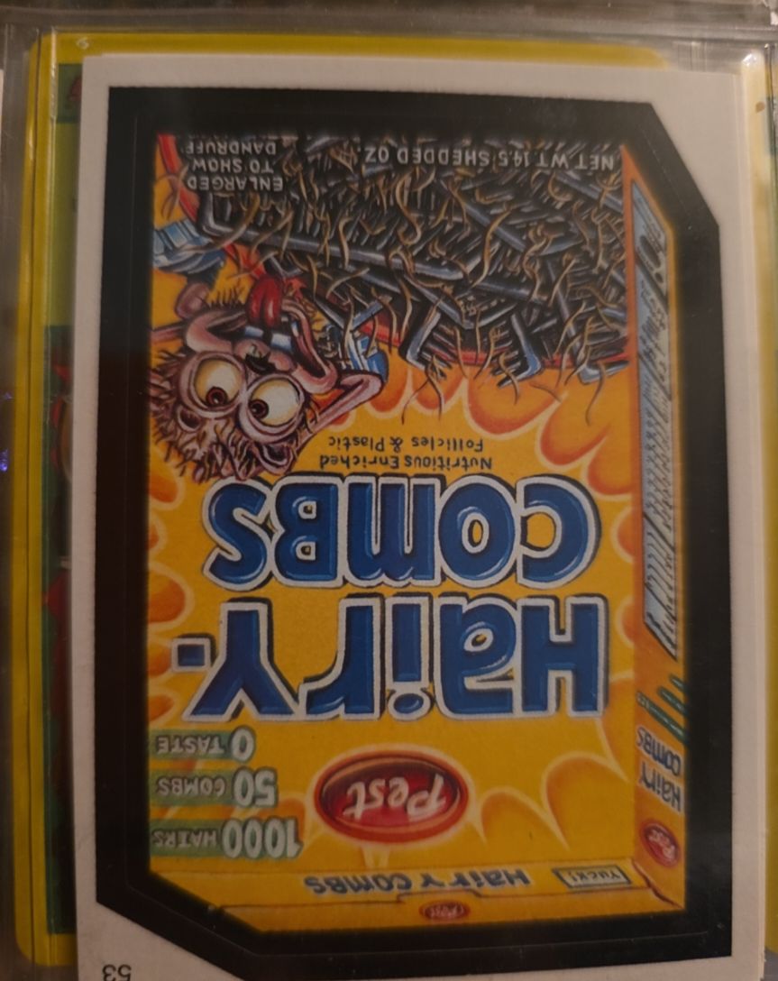 2005 Topps Wacky Packages All New Series 2 #53 Hairy Combs — front