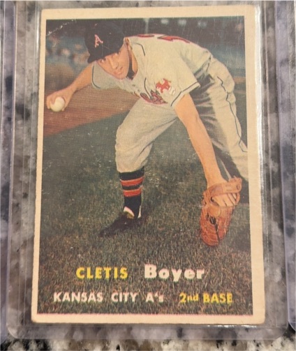 1957 Topps #121 Cletis Boyer — front