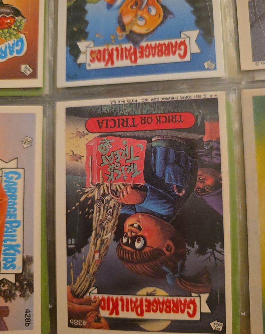 1987 Topps Garbage Pail Kids #438b Trick or Tricia — front