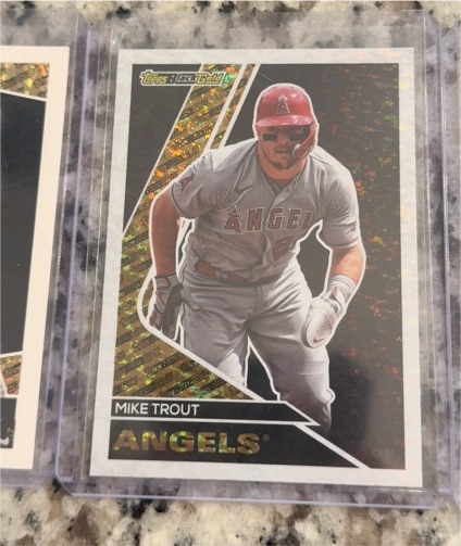 2023 Topps Update Black Gold #BG-18 Mike Trout — front