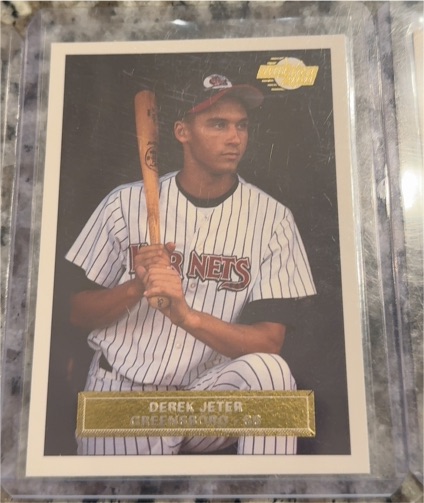 1992 Fleer Excel #210 Derek Jeter Greensboro Hornets Rookie Card — front