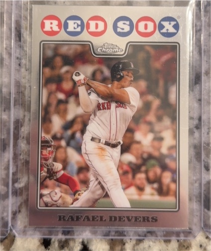 2023 Topps Chrome Lids Mitchell & Ness #08-4 Rafael Devers — front