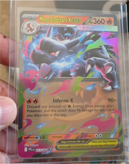 Mega Charizard X ex 013/094 Me02: Phantasmal Flames — front