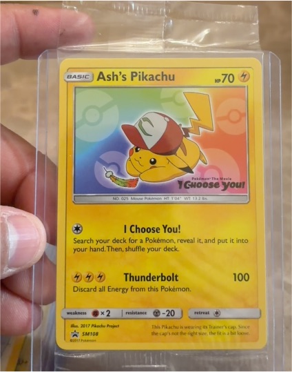 2017 Pokémon SM108 Ash's Pikachu — front