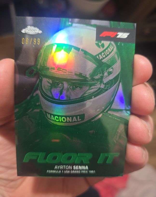 2025 Topps Chrome F1 #FI-10 Ayrton Senna Floor It — front