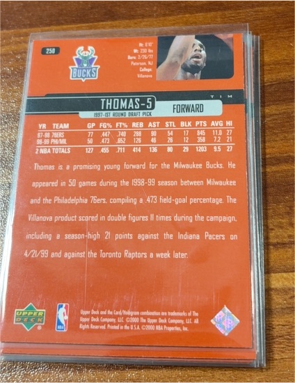 1997 Upper Deck #250 Tim Thomas — front