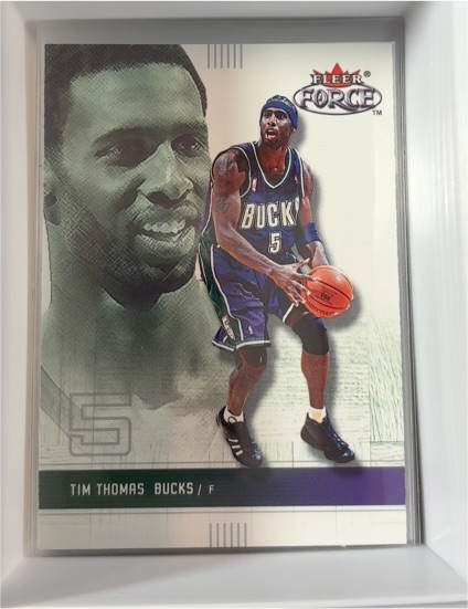 2001-02 Fleer Force #15 Tim Thomas — front