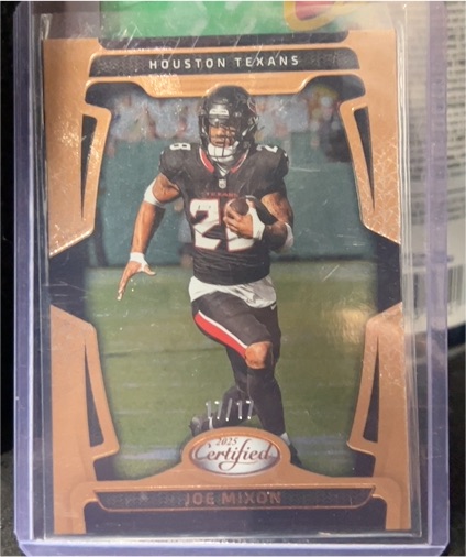 2025 Panini Certified #41 Joe Mixon — front