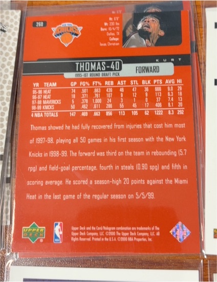 1995-96 Upper Deck #260 Kurt Thomas — front