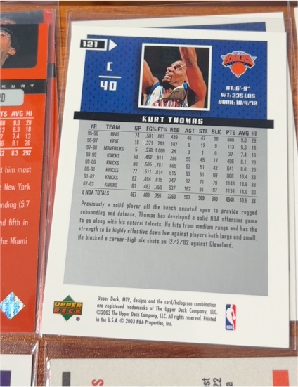 2002 Upper Deck #121 Kurt Thomas — front