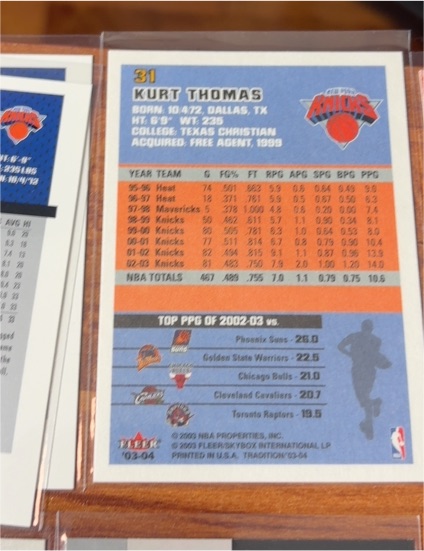2002-03 Fleer Tradition #103 Kurt Thomas — front