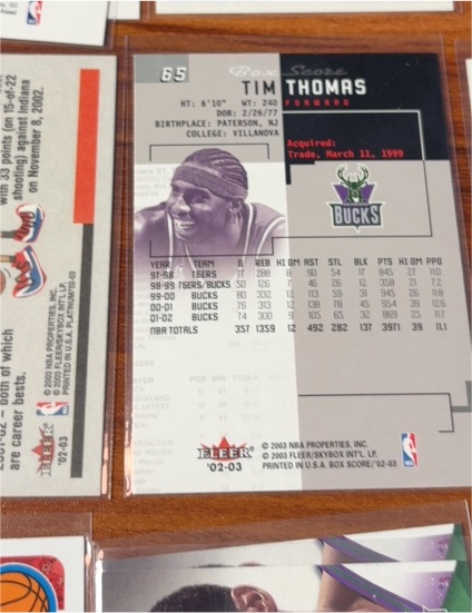 2002-03 Fleer Premium #65 Tim Thomas — front
