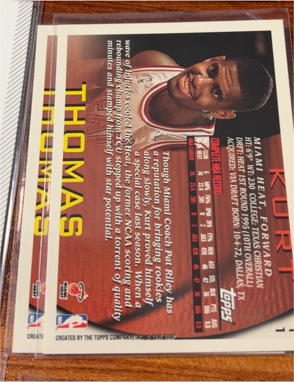 1995-96 Topps #1 Kurt Thomas — front
