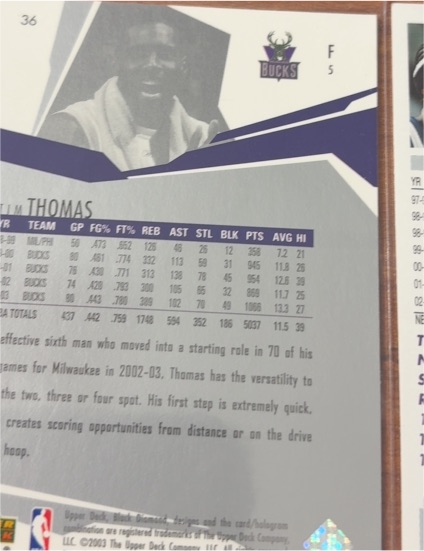 2003-04 Skybox LE #52 Tim Thomas — front
