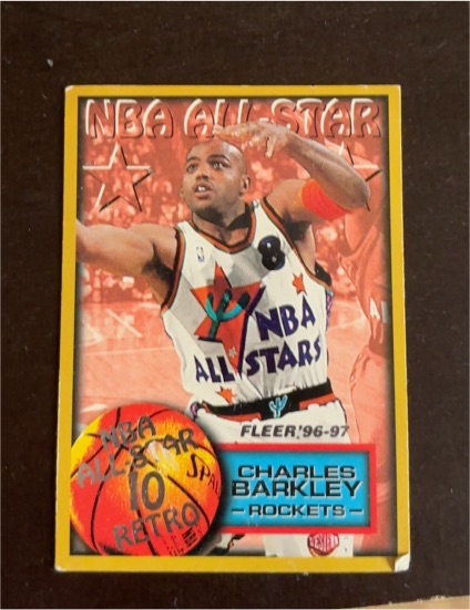 1996-97 Fleer #280 Charles Barkley NBA All-Star Retro Houston Rockets — front