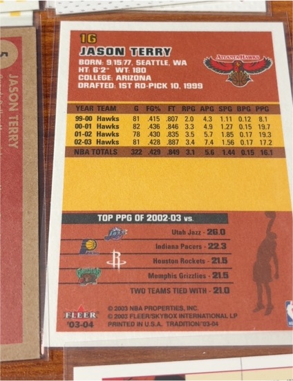 2003-04 Fleer Bazooka Mini #22 Jason Terry — front