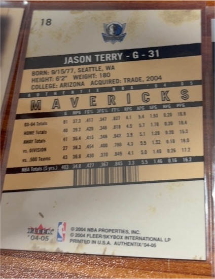 2004-05 Fleer #18 Jason Terry — front