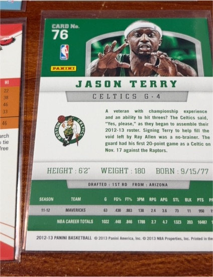 2012-13 Panini Basketball #76 Jason Terry — front