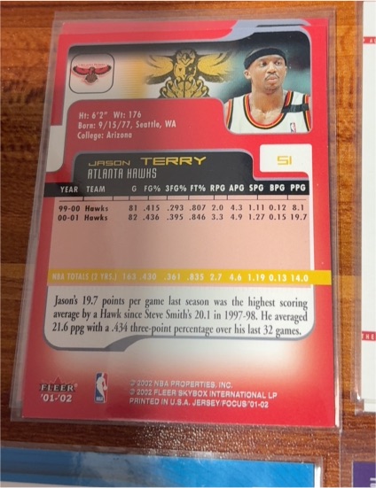 2001 Fleer #51 Jason Terry — front