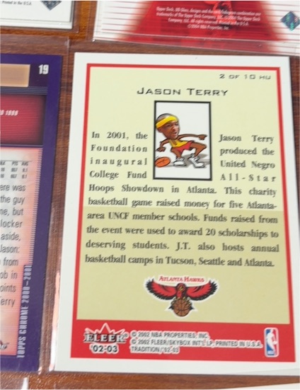 2002-03 Fleer Tradition Heads Up #2 Jason Terry — front