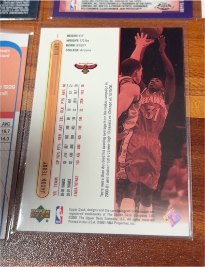 2001 Upper Deck #1 Jason Terry — front