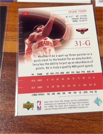 2001 Upper Deck #31-G Jason Terry — front