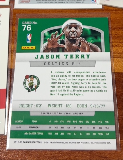2012-13 Panini Basketball #76 Jason Terry — front